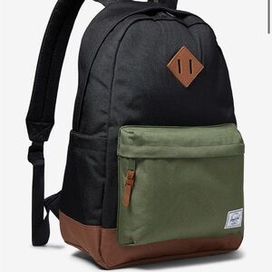 Herschel Supply Company Black and Green Classic Backpack
